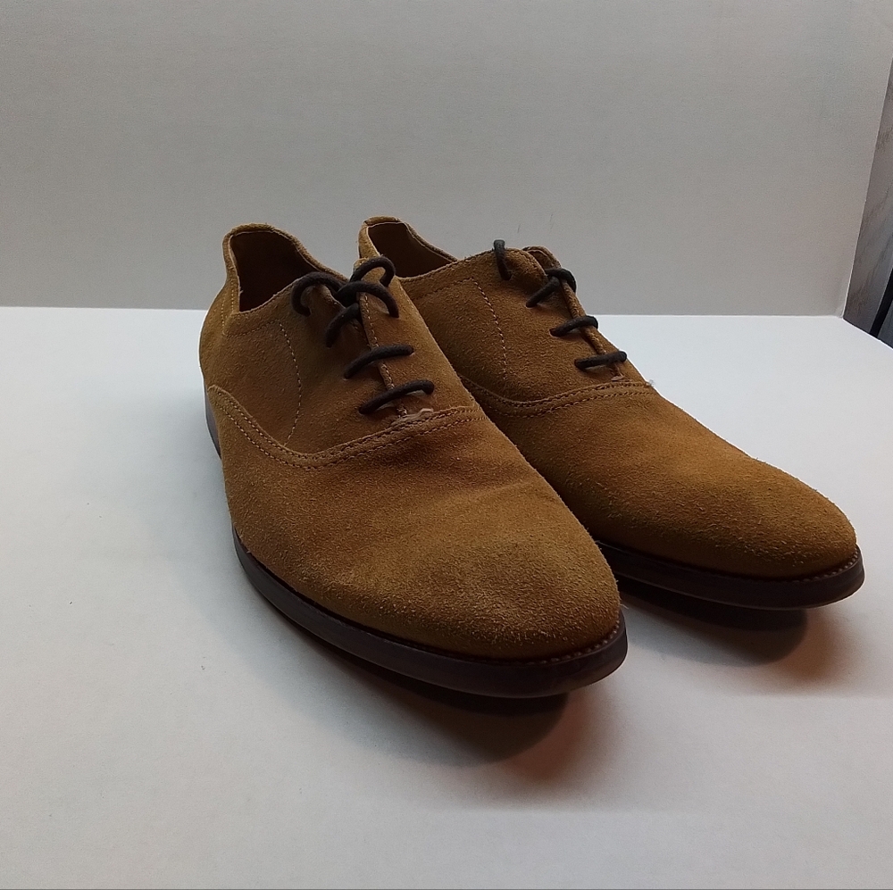 Men's Tan Suede Oxford Shoes Size 9 gently used no box  Goodiellow&co.